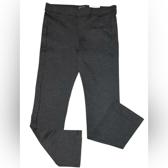 Calvin Klein Pants - CALVIN KLEIN PERFORMANCE TROUSERS WOMEN MIDRISE STRAIGHT LEG GREY COLOR SIZE M